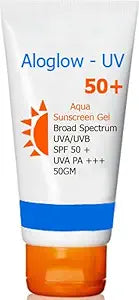 Aloglow UV Sunscreen Aqua Gel - SPF 50 PA+++ (50 g) Skinluv.in