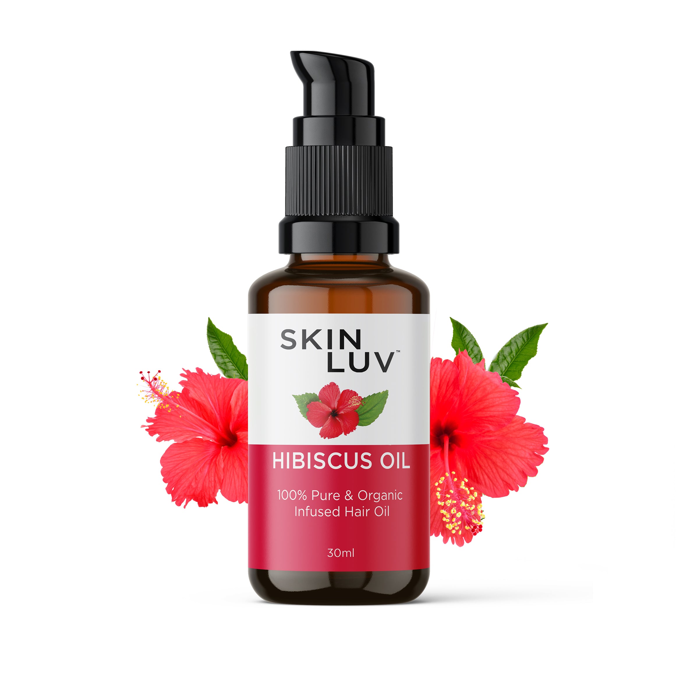 SKINLUV Hibiscus oil 100% Pure & Organic Infused Hair Oil 30 ml