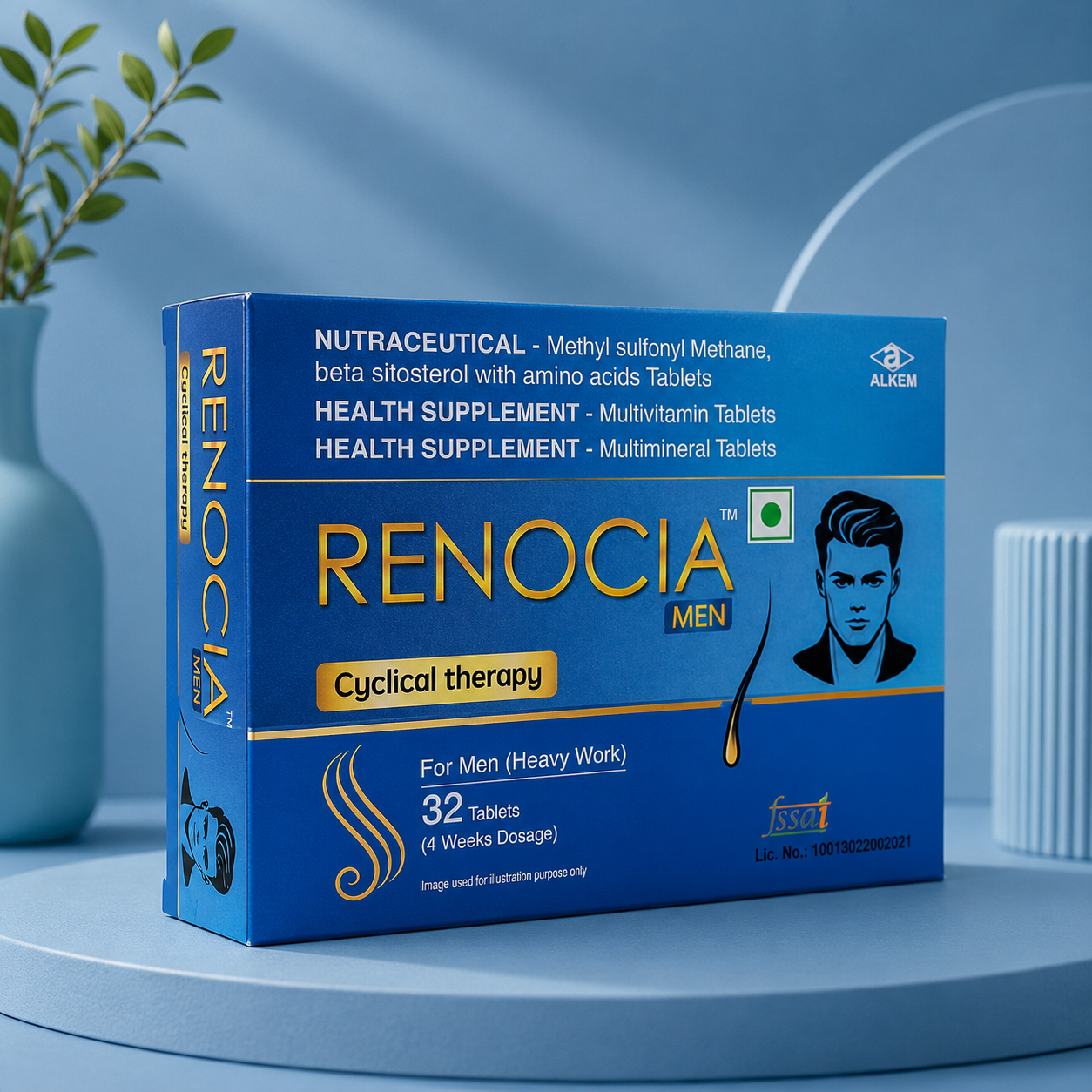 Renocia Men Hair Cyclical Therapy Tablets | 32 Tabs