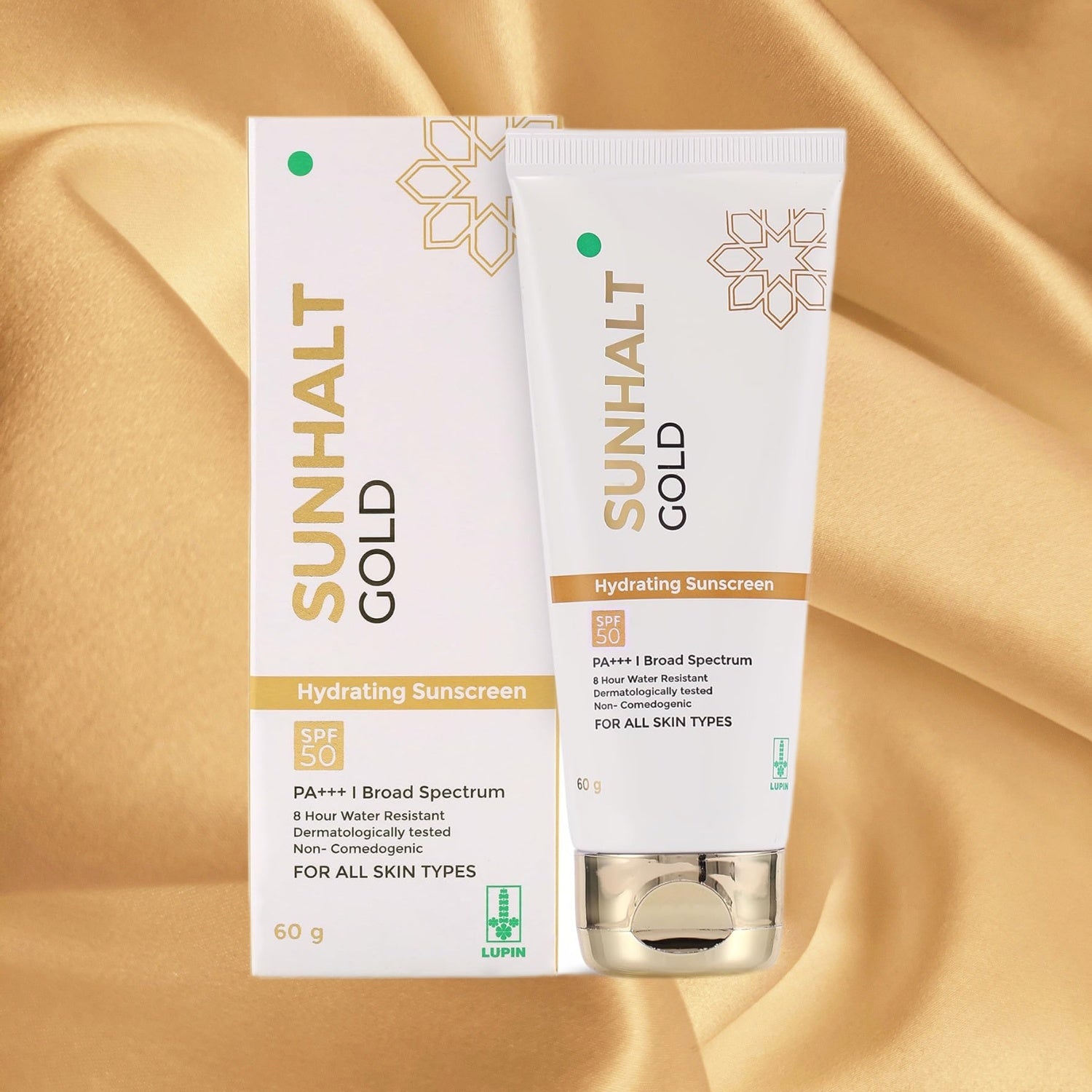 Sunhalt gold hydrating sunscreen spf 50 PA+++ (60gm)