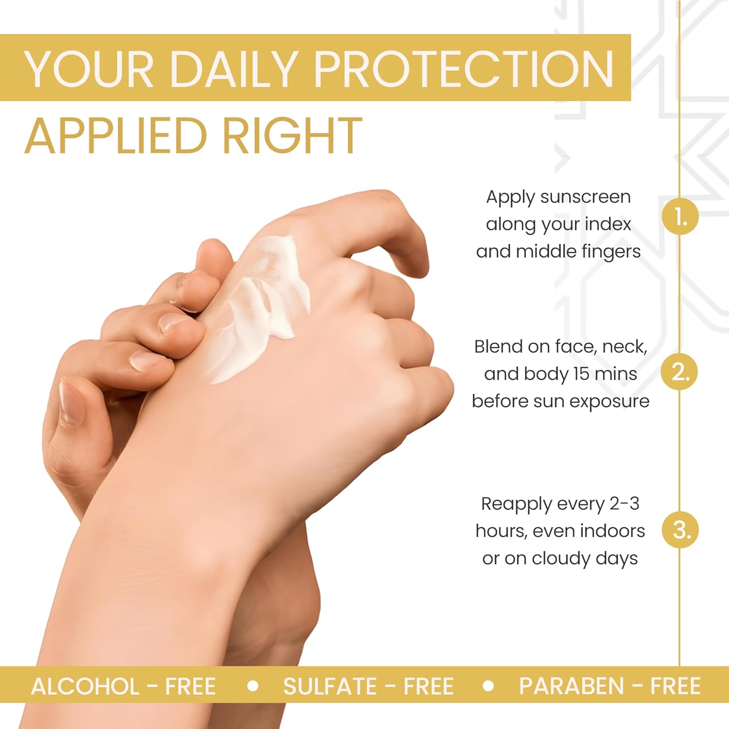 Sunhalt gold hydrating sunscreen spf 50 PA+++ (60gm)