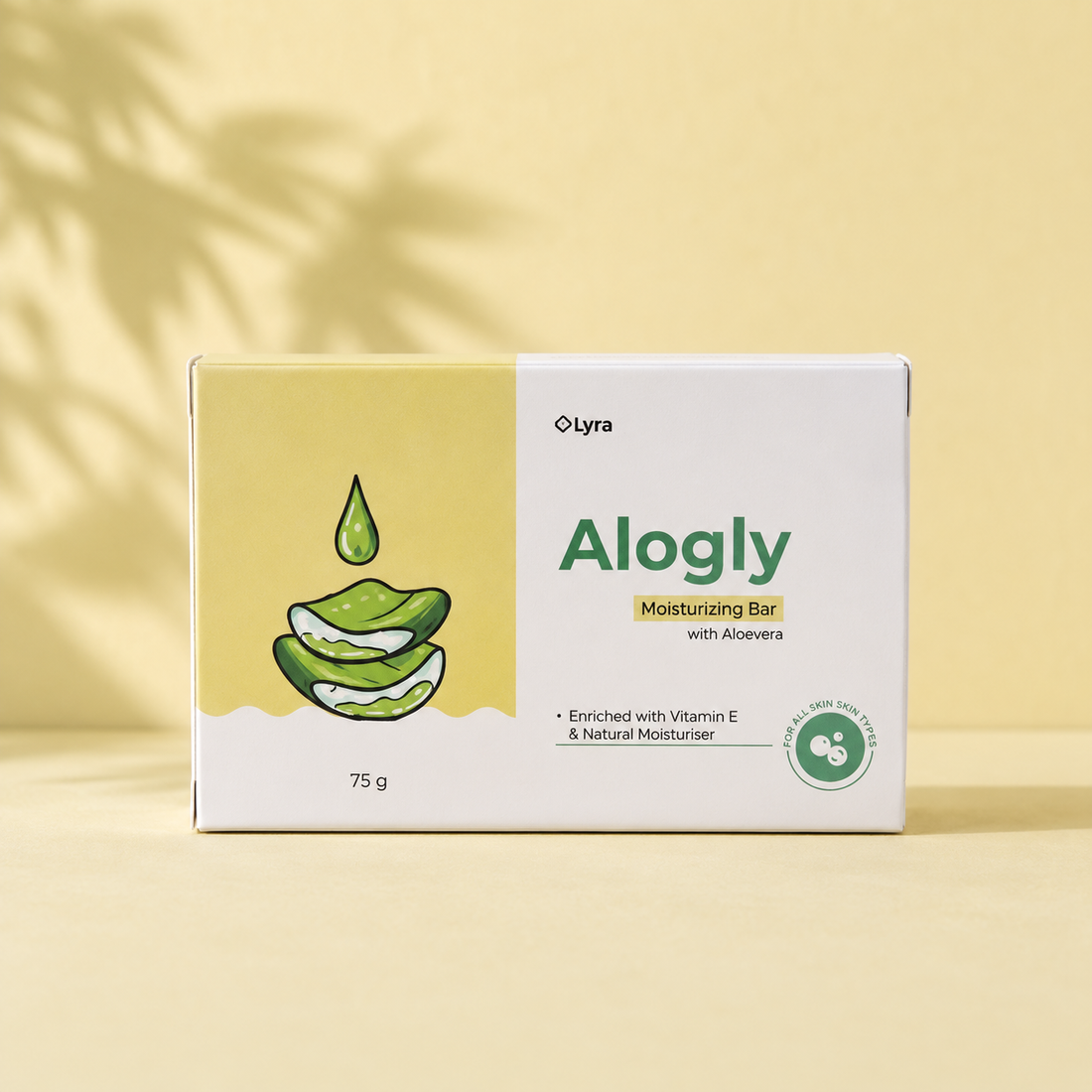 Alogly Moisturizing Soap 75g (Pack of 4)