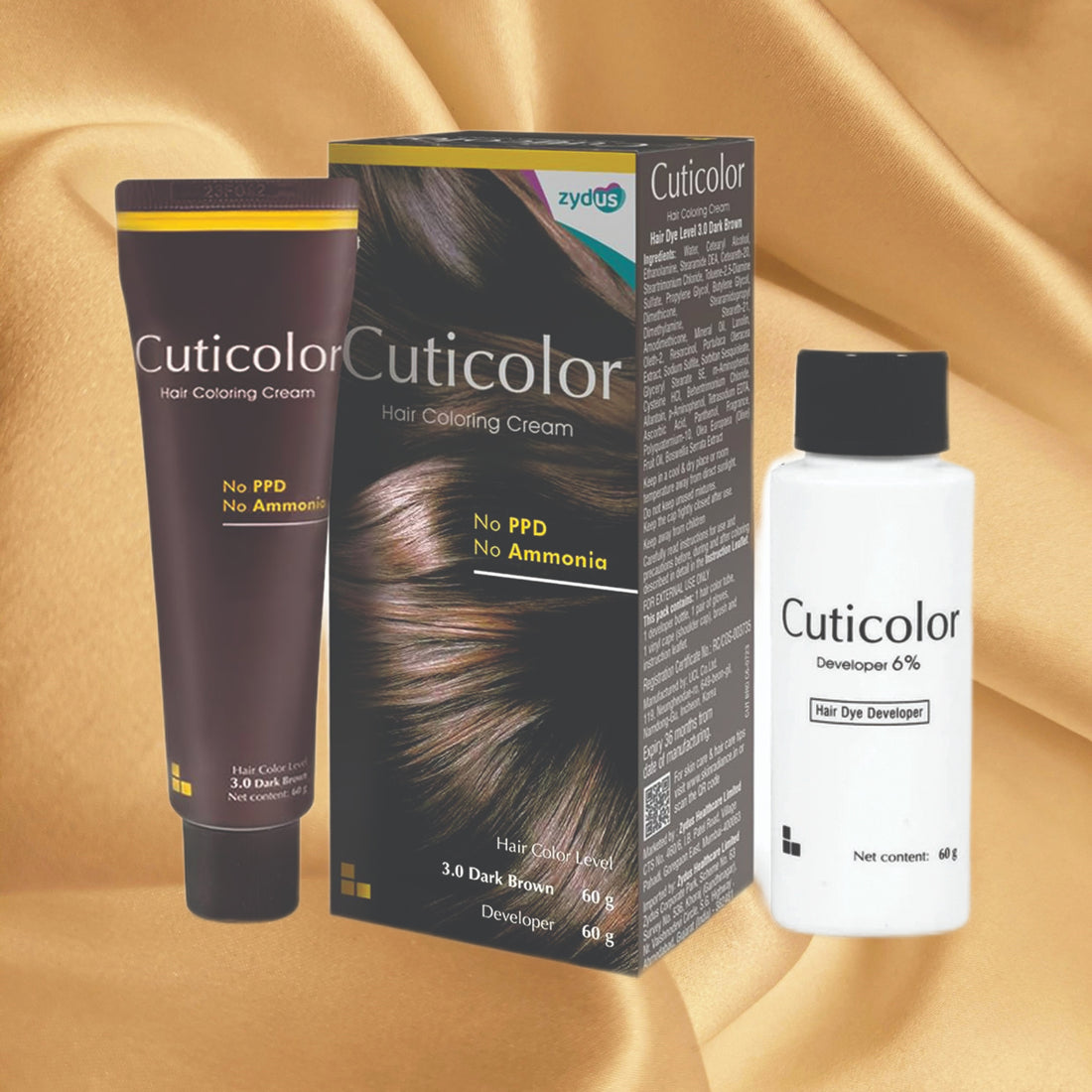 Cuticolor Hair Color Cream (Dark Brown 3.0)