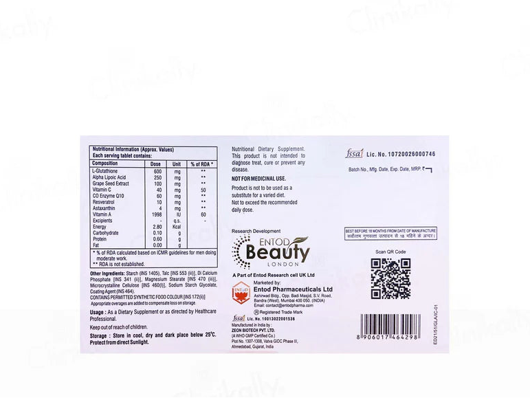 glotamin l-glutathione tablets