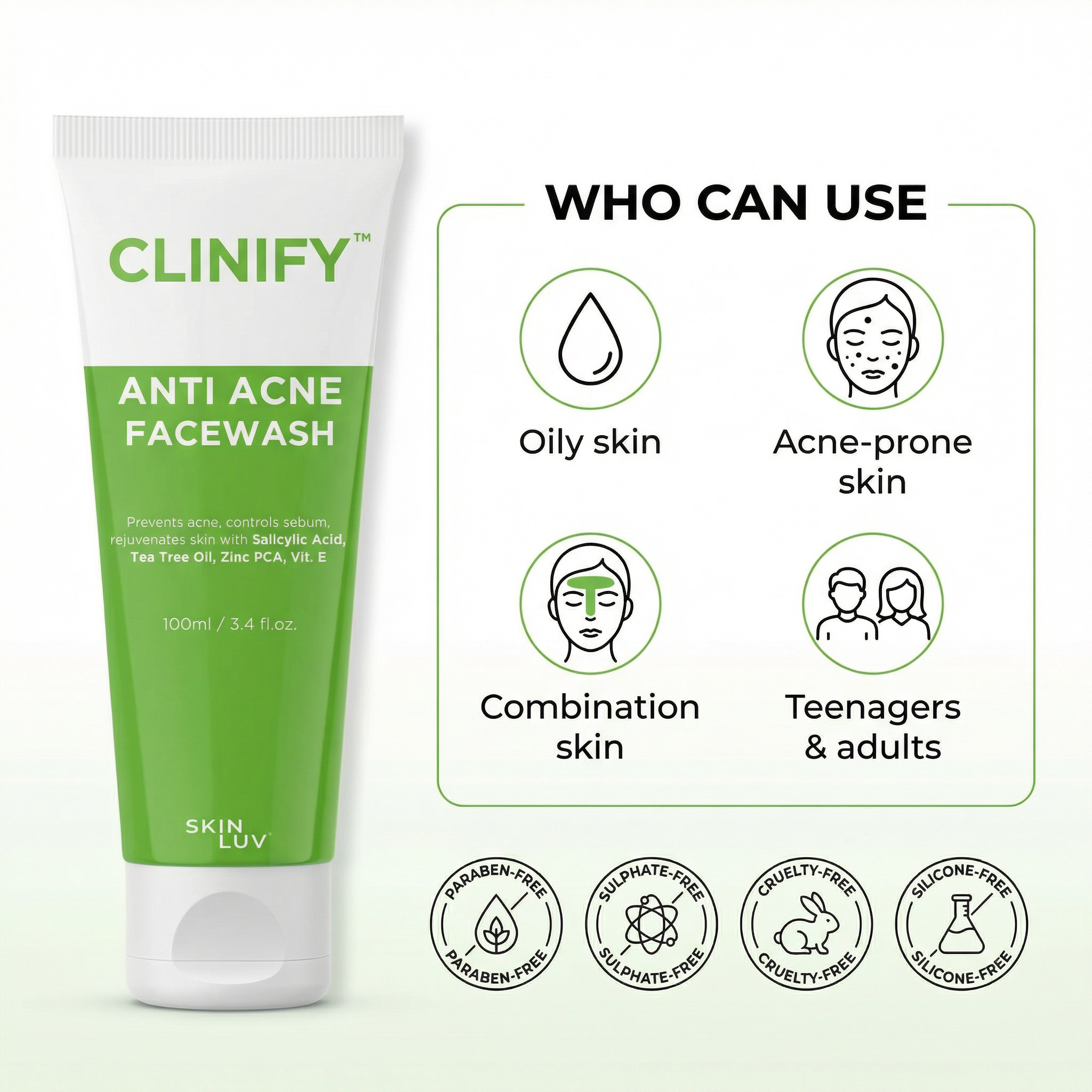 SKINLUV Clinify Anti Acne Facewash