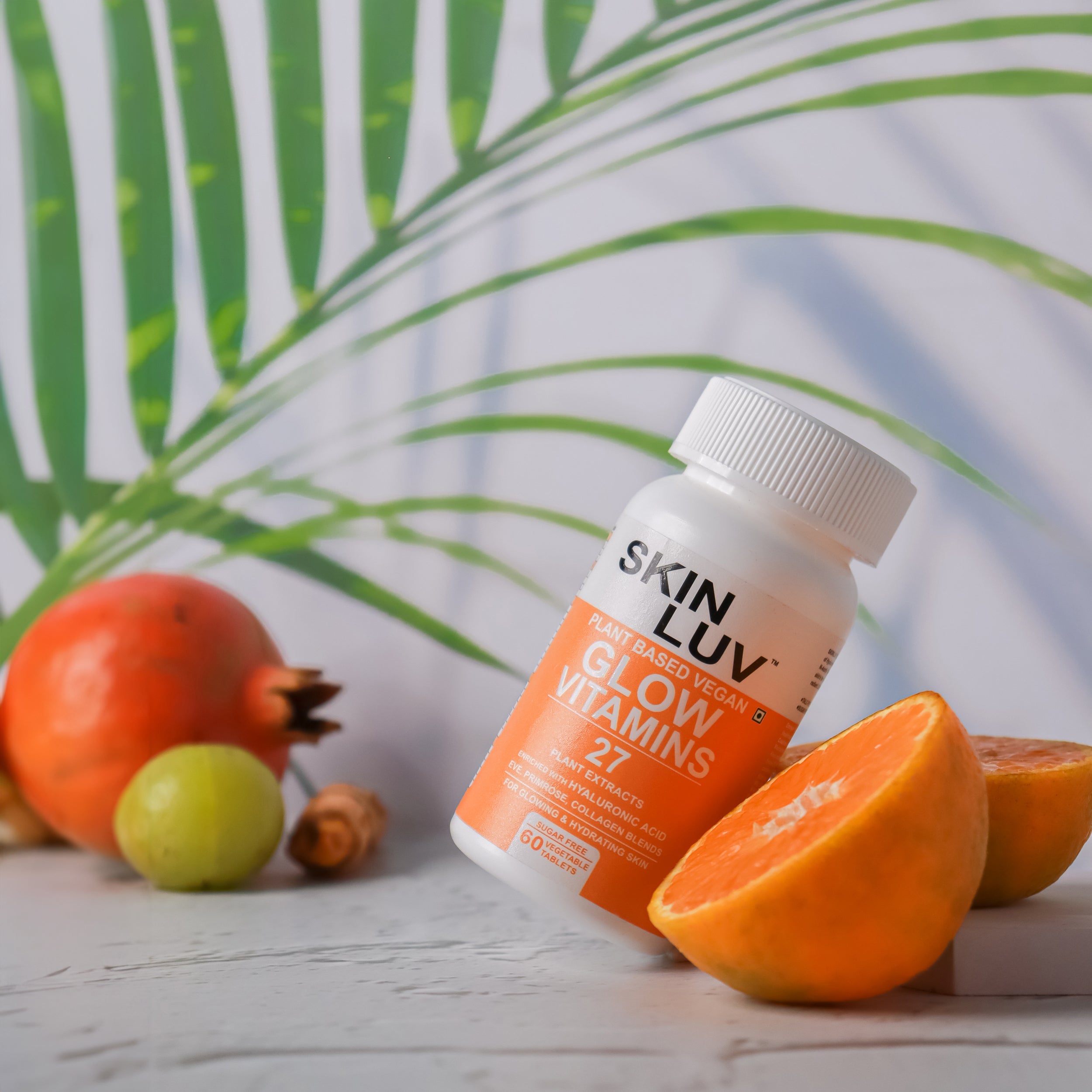 SKINLUV Plant Based Vegan Glow Vitamins Vegetable 60 Tablet Skinluv.in