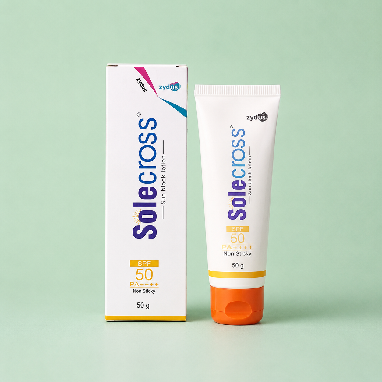 SOLECROSS Sun Block Sunscreen Lotion SPF 50 PA++++ Non Sticky (50gm)