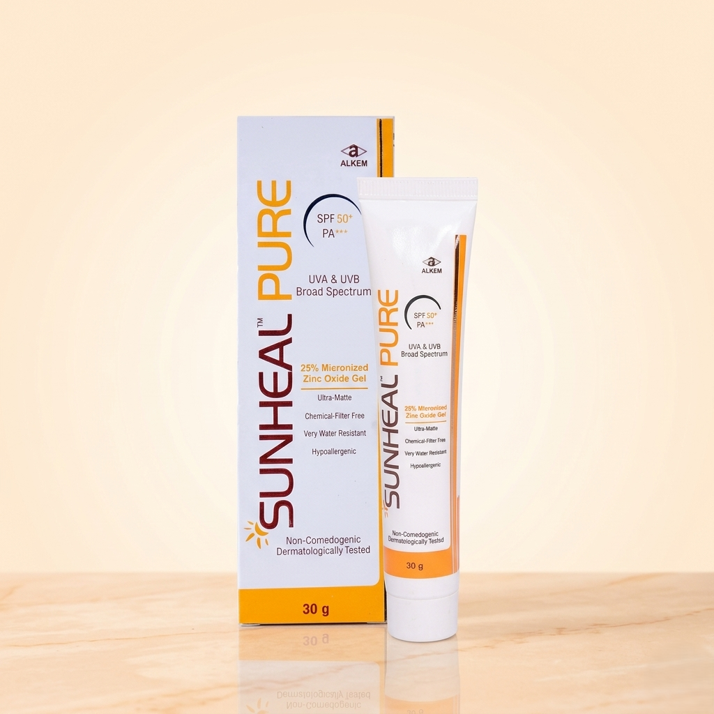 Sunheal Pure Zinc Oxide Sunscreen Gel SPF 50+ PA+++ (30g)