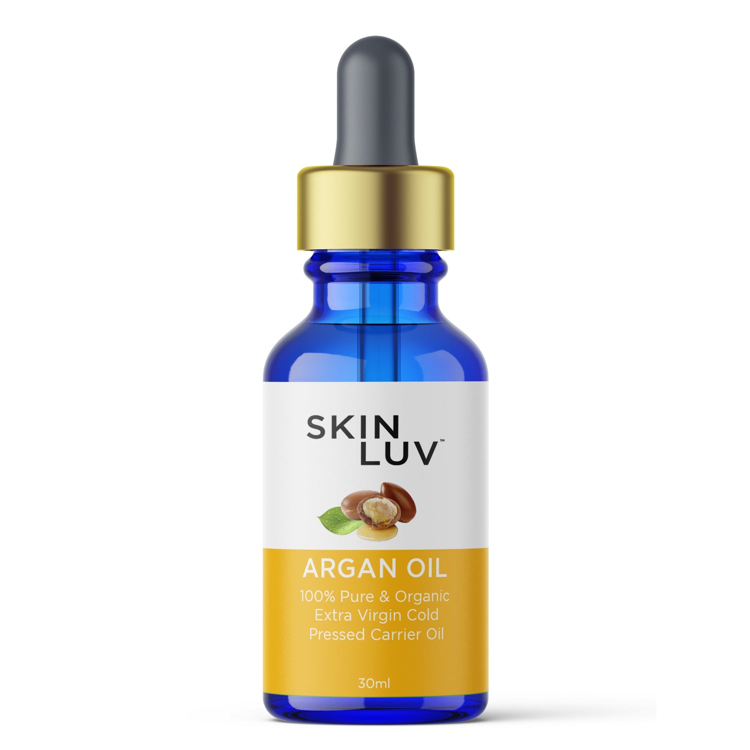 SKINLUV Argan Oil 100% Pure & Organic Extra Virgin Cold Pressed Carrier Oil 30 ml - Skinluv.in