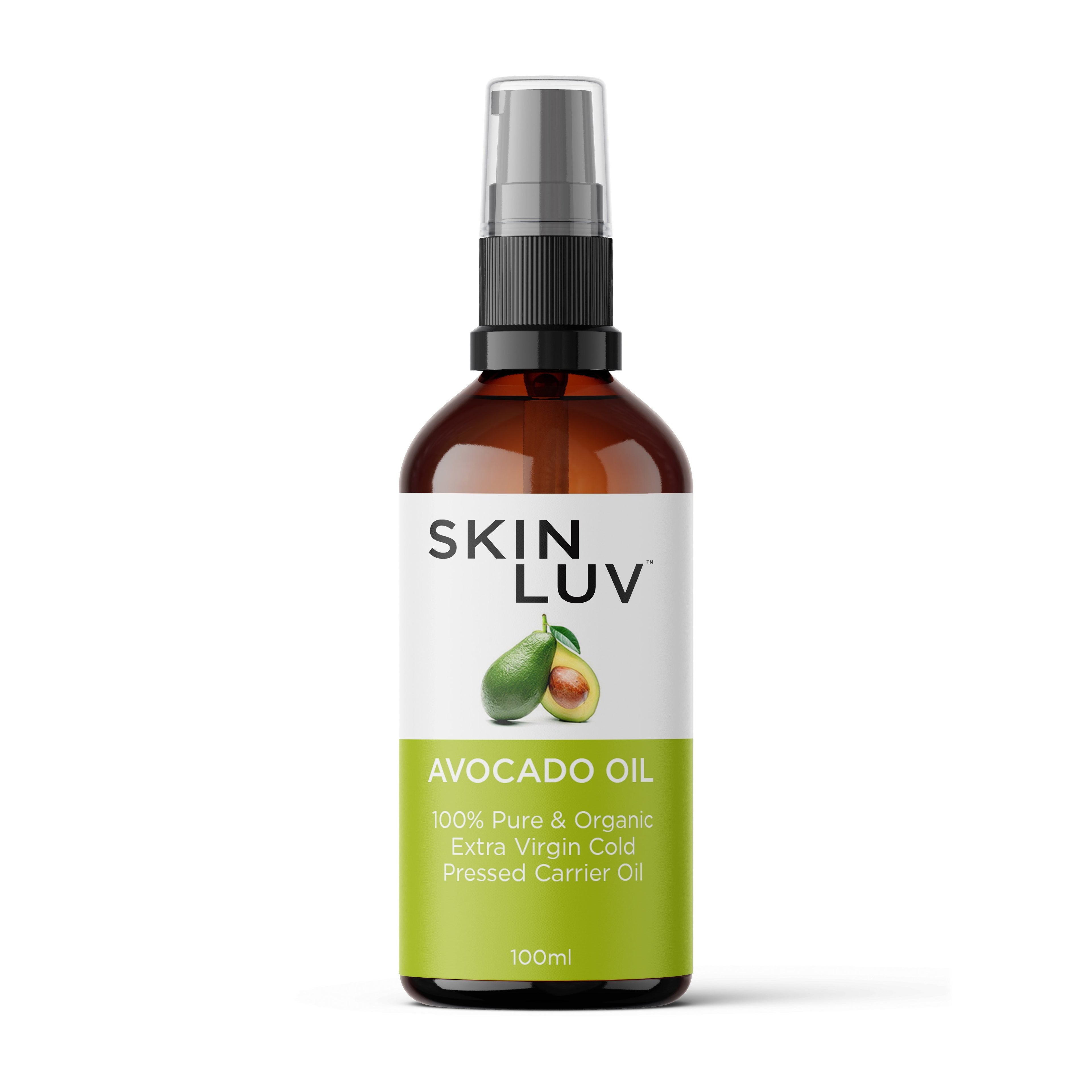 SKINLUV Avocado Oil 100% Pure & Organic Extra Virgin Cold Pressed Carrier Oil 100 ml - Skinluv.in