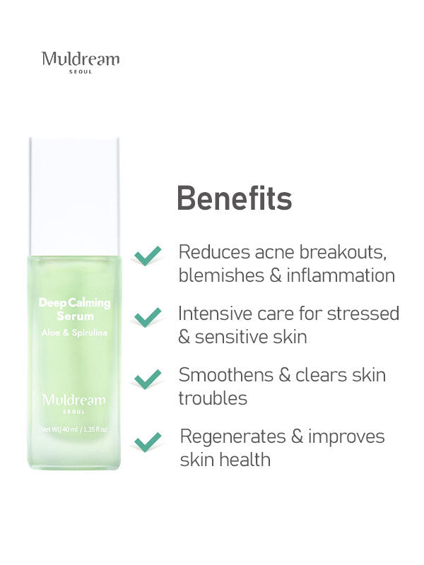 Muldream Deep Calming Serum Aloe &amp; Spirulina (40ml)