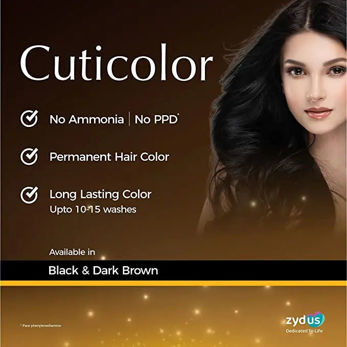 Cuticolor Hair Color Cream (Dark Brown 3.0) Skinluv.in