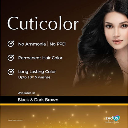 Cuticolor Hair Color Cream (Black 2.0)
