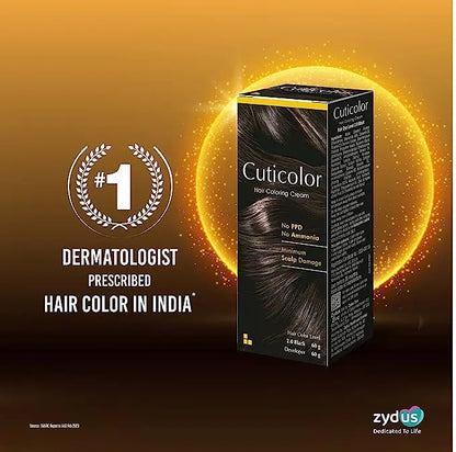 Cuticolor Hair Color Cream (Black 2.0) Skinluv.in