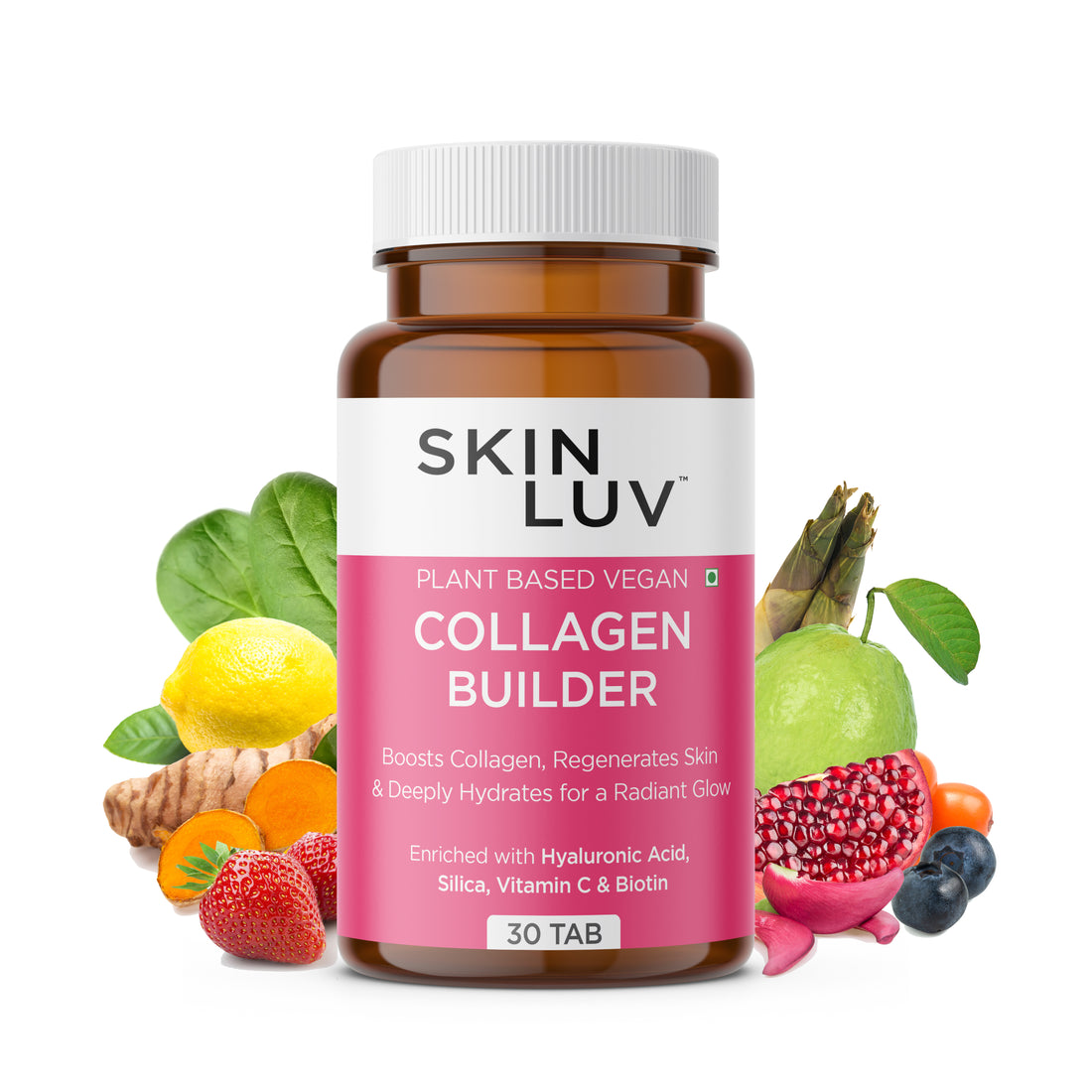 SKINLUV Plant Based Vegan Collagen Builder Sugar Free Vegetable 60 Tablet
