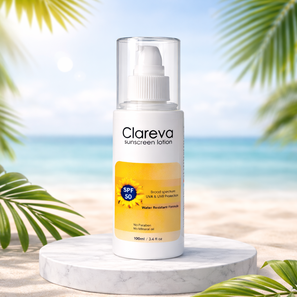 Clareva Sunscreen Lotion SPF 50 (100ml)
