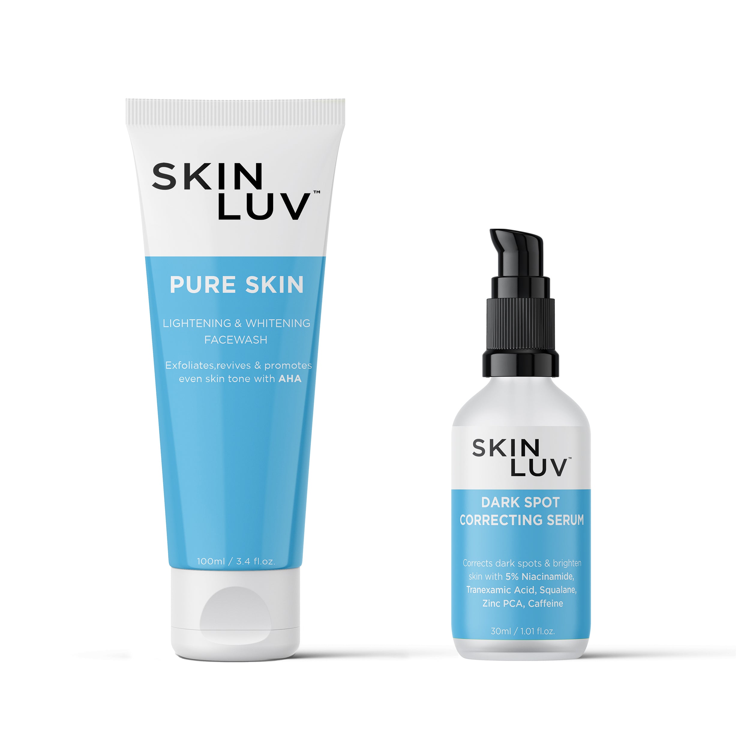 Skinluv Dark Spot Correcting Combo - Pure Skin Facewash + Serum