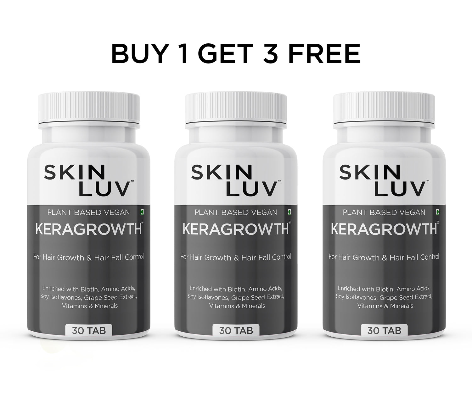 SKINLUV KeraGrowth Advanced Hair Growth Tablets  (BUY 1 GET 3)