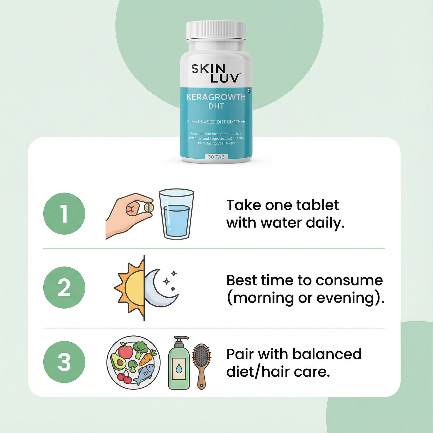 Hair growth - SKINLUV KeraGrowth DHT Tablets