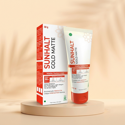 Sunhalt Gold Matte Sunscreen SPF 90 PA+++