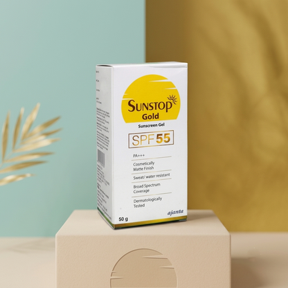 Sunstop Gold Sunscreen Gel SPF 55 PA+++ (50gm)