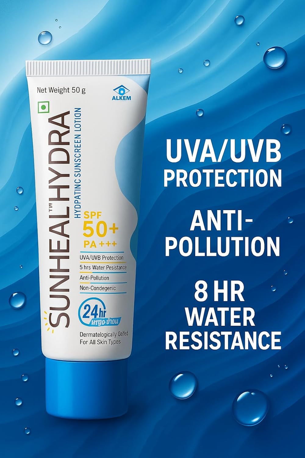 Sunheal Hydra hydrating sunscreen lotion SPF 50+ PA+++ (50gm)