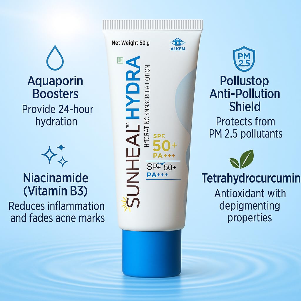 Sunheal Hydra hydrating sunscreen lotion SPF 50+ PA+++ (50gm)