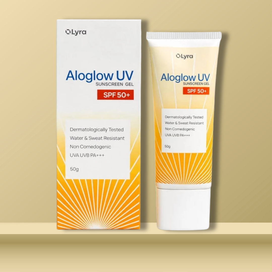 Aloglow UV Sunscreen Aqua Gel SPF 50 PA+++ 50g Lightweight Formula - Skinluv