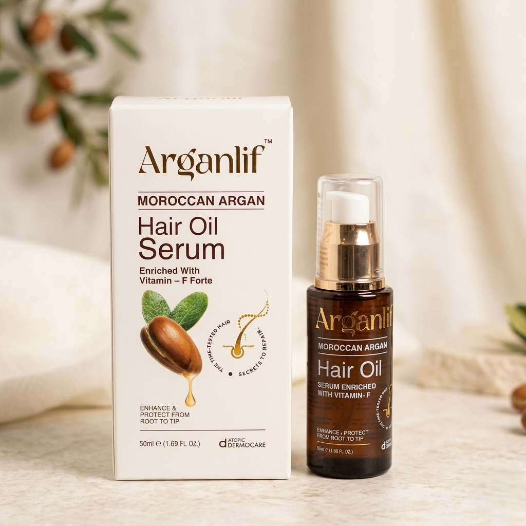 Arganlif Moroccan Argan Hair Oil Serum Enriched with Vitamin-F Forte 50ml