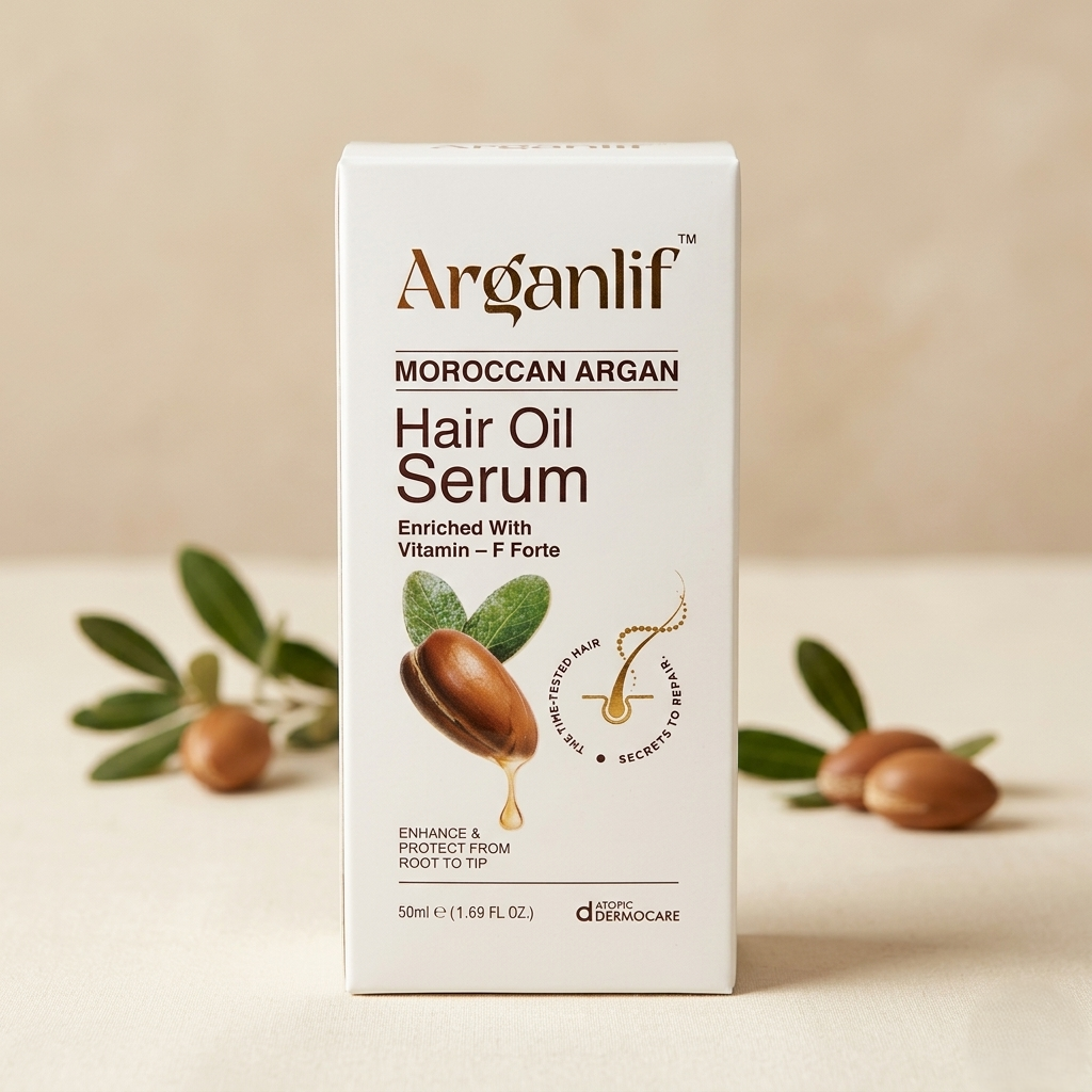Arganlif Moroccan Argan Hair Oil Serum Enriched with Vitamin-F Forte 50ml