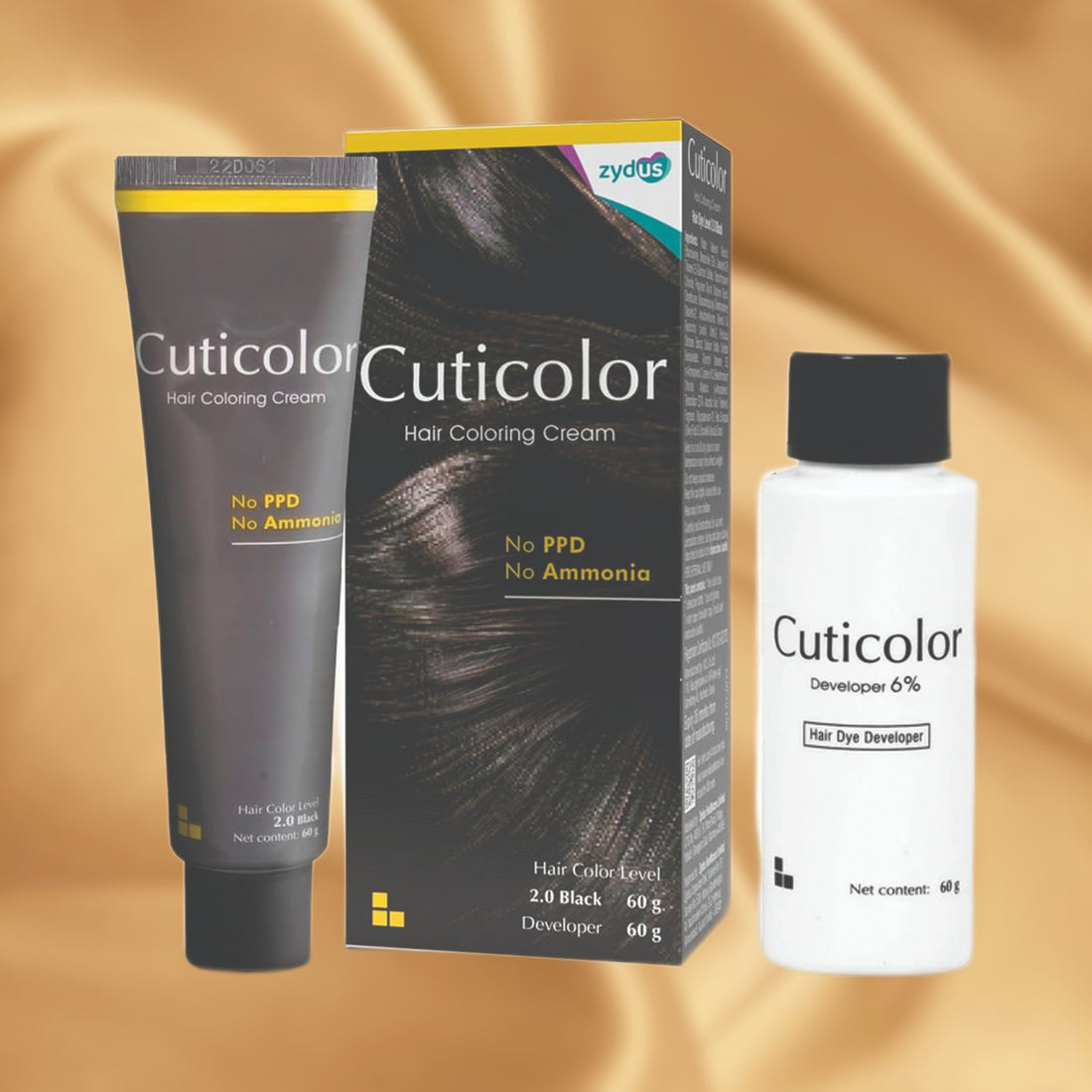 Cuticolor Hair Color Cream (Black 2.0)