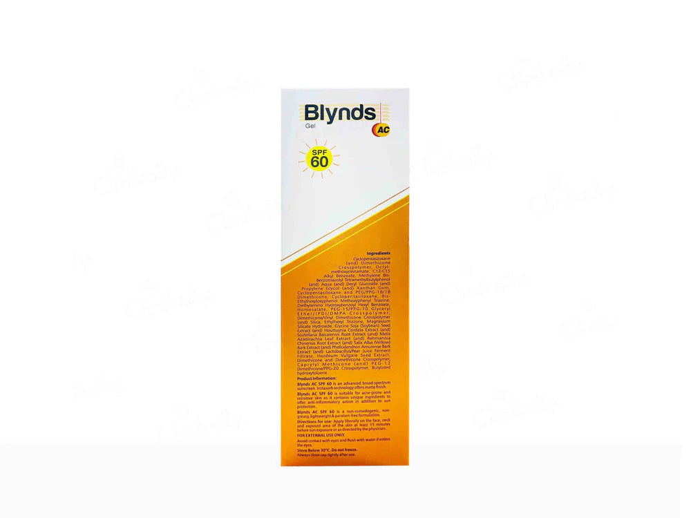 Blynds AC Sunscreen Gel SPF 60+ PA+++ (50gm)