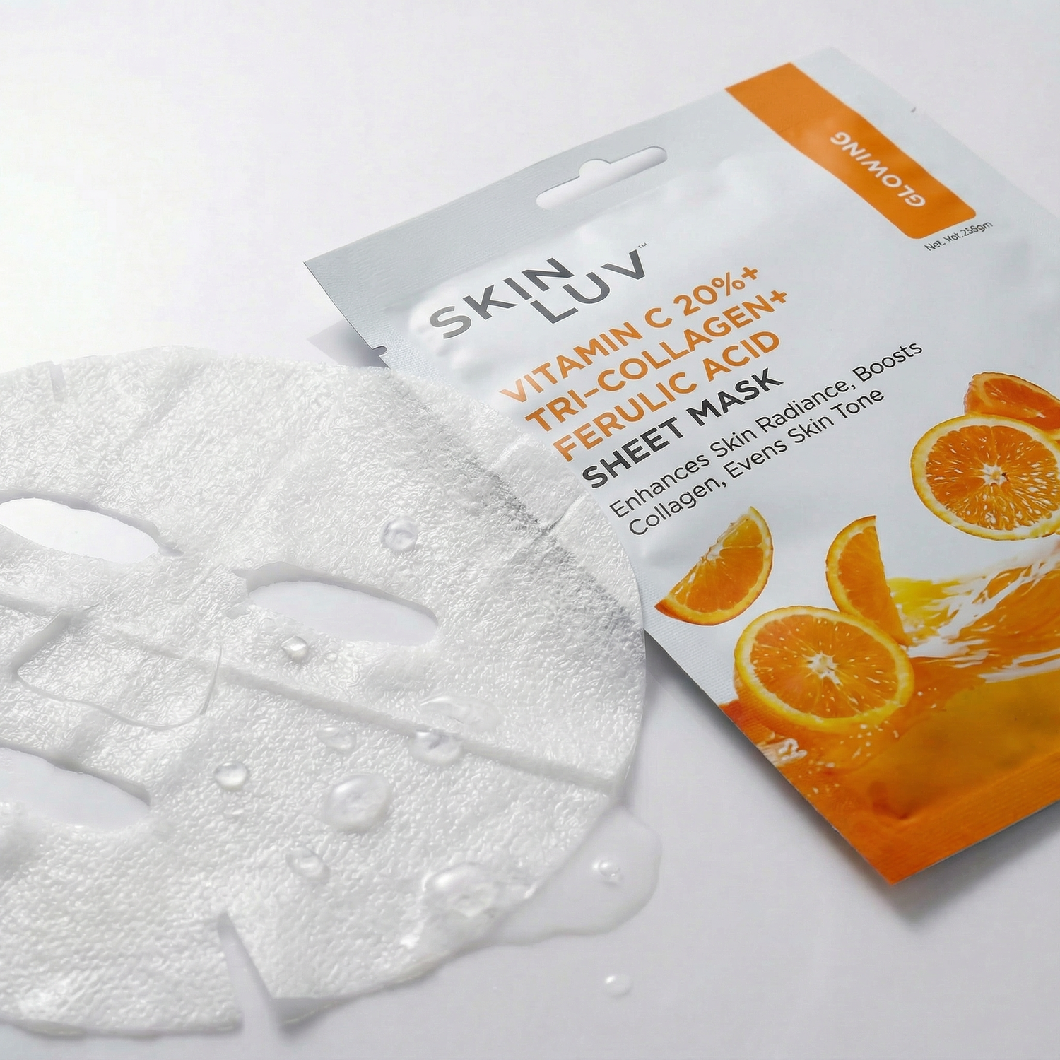 SkinLuv Vitamin C 20%+ Tri- Collagen Glowing Sheet Mask