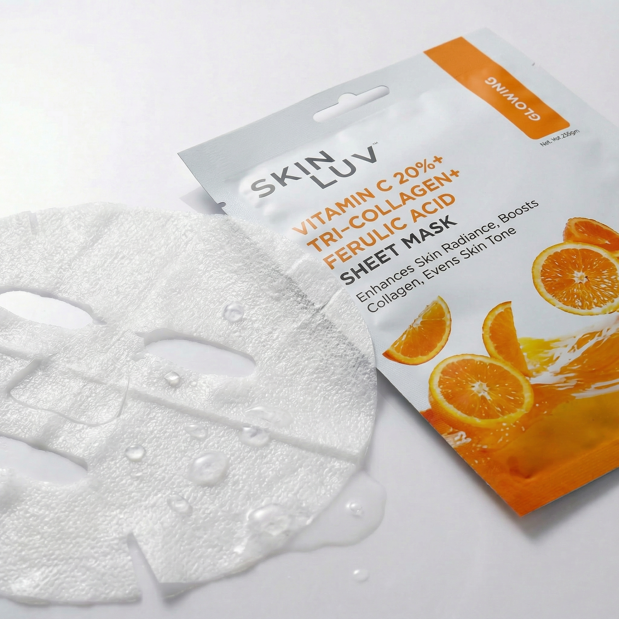 SkinLuv Vitamin C 20%+ Tri- Collagen Glowing Sheet Mask