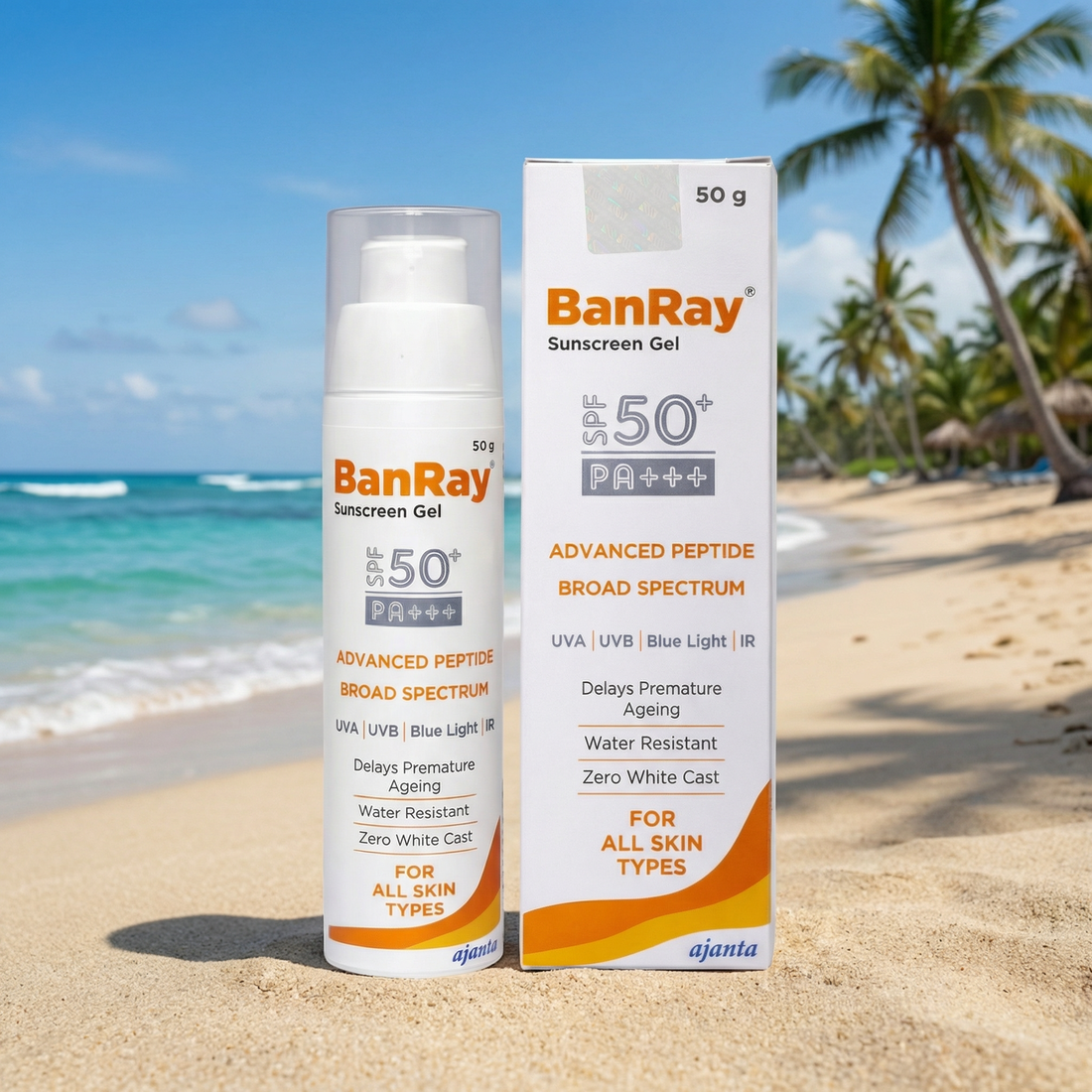 Banray Sunscreen Gel SPF 50+ PA+++ (50gm)