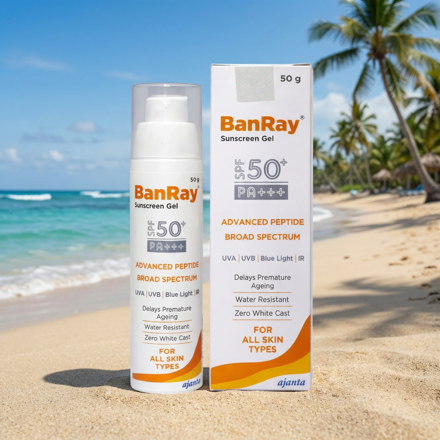 Banray Sunscreen Gel SPF 50+ PA+++ (50gm)
