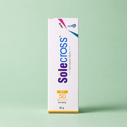 SOLECROSS Sun Block Sunscreen Lotion SPF 50 PA++++ Non Sticky (50gm)