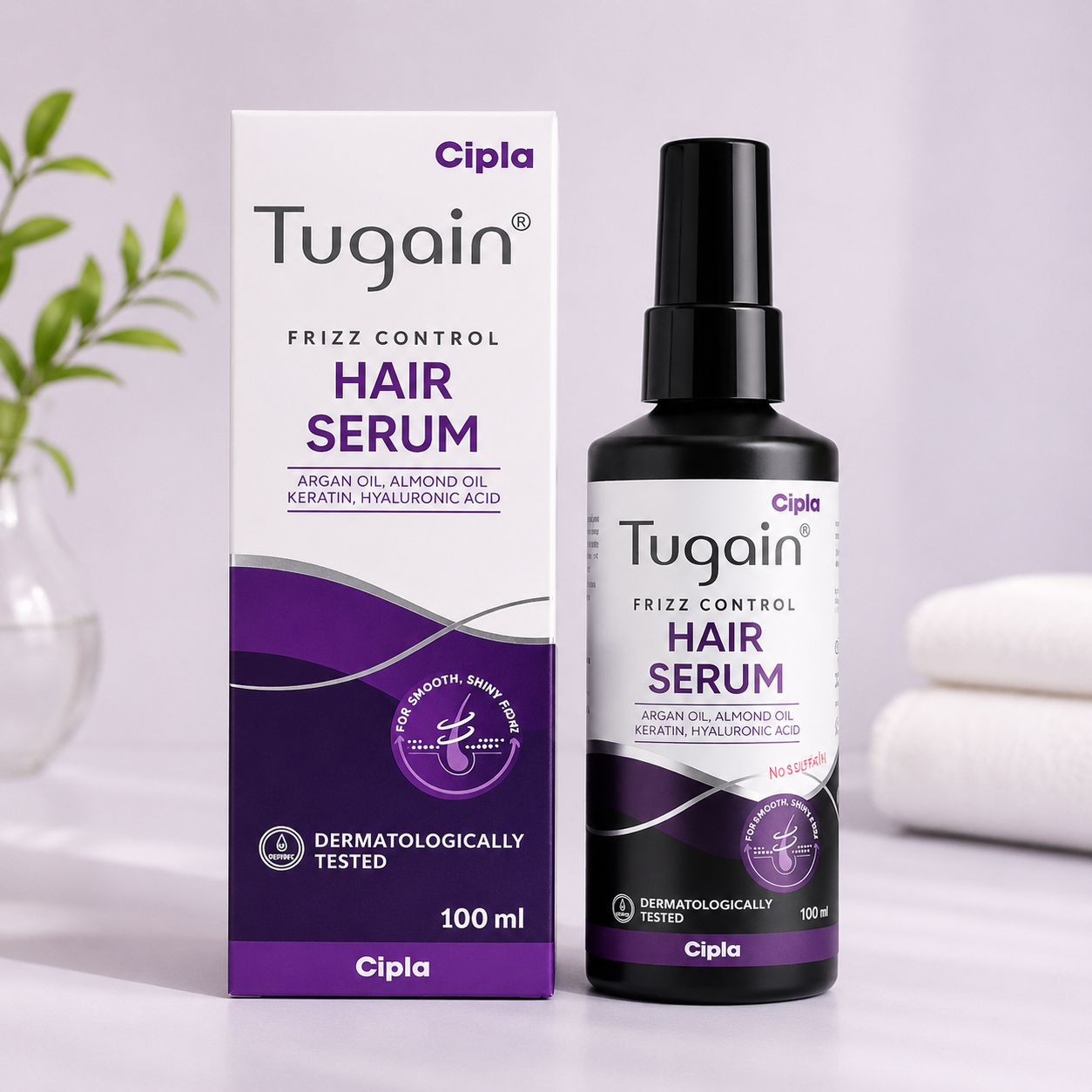 Tugain Frizz Control Hair Serum  100ml