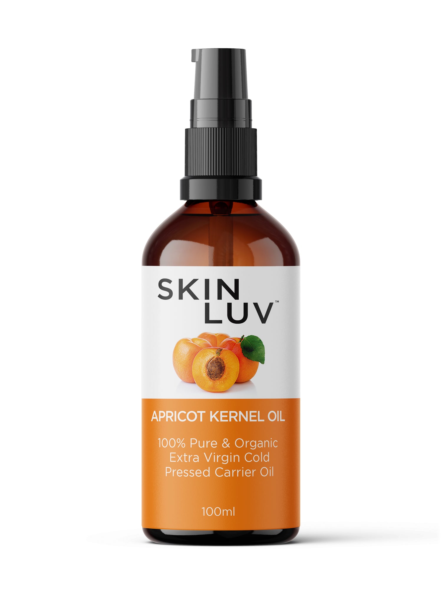SKINLUV Apricot Kernel Oil 100% Pure &amp; Organic Extra Virgin Cold Pressed Carrier Oil 100ml 