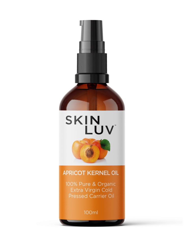 SKINLUV Apricot Kernel Oil 100% Pure & Organic Extra Virgin Cold Pressed Carrier Oil 100ml 
