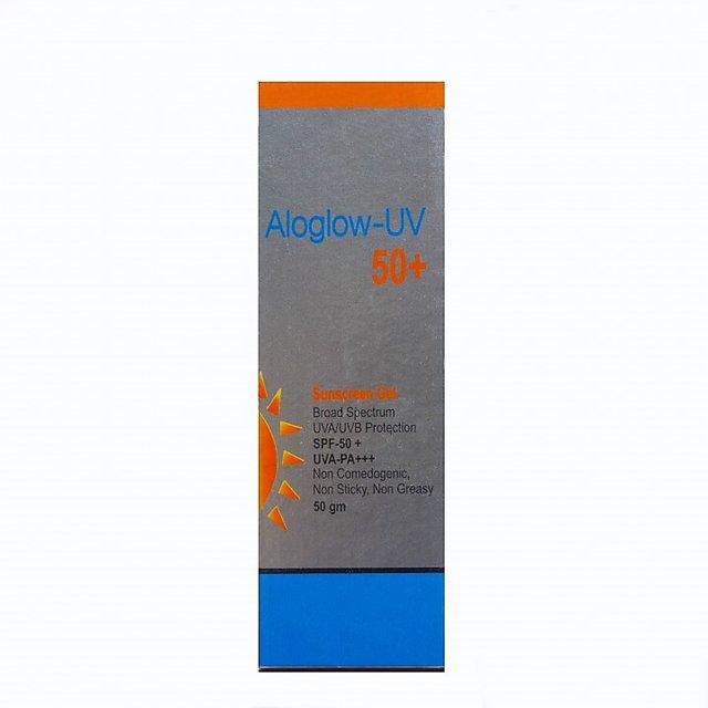 Aloglow UV Sunscreen Aqua Gel - SPF 50 PA+++ (50 g) - Skinluv.in