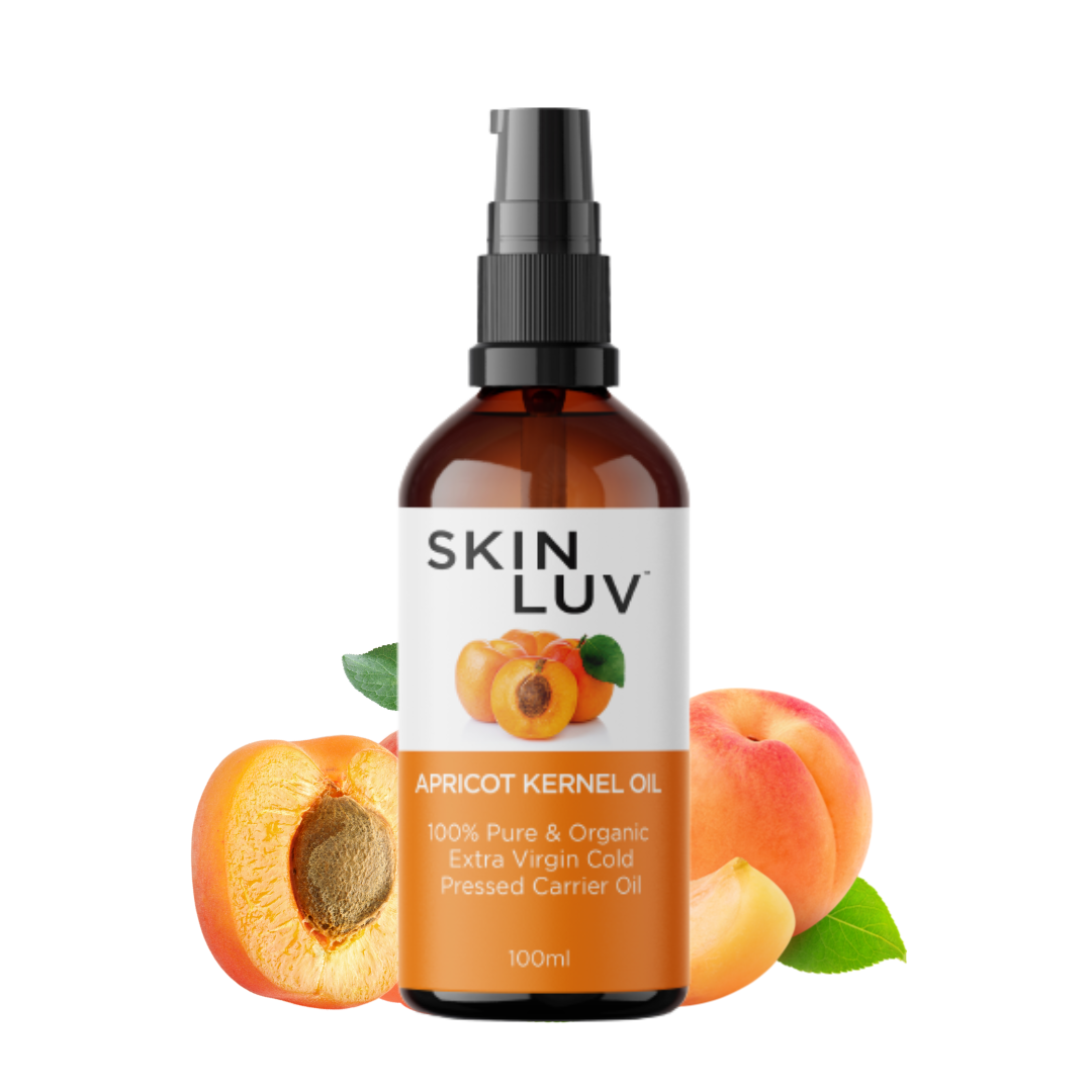 SKINLUV Apricot Kernel Oil 100% Pure &amp; Organic Extra Virgin Cold Pressed Carrier Oil 100ml 