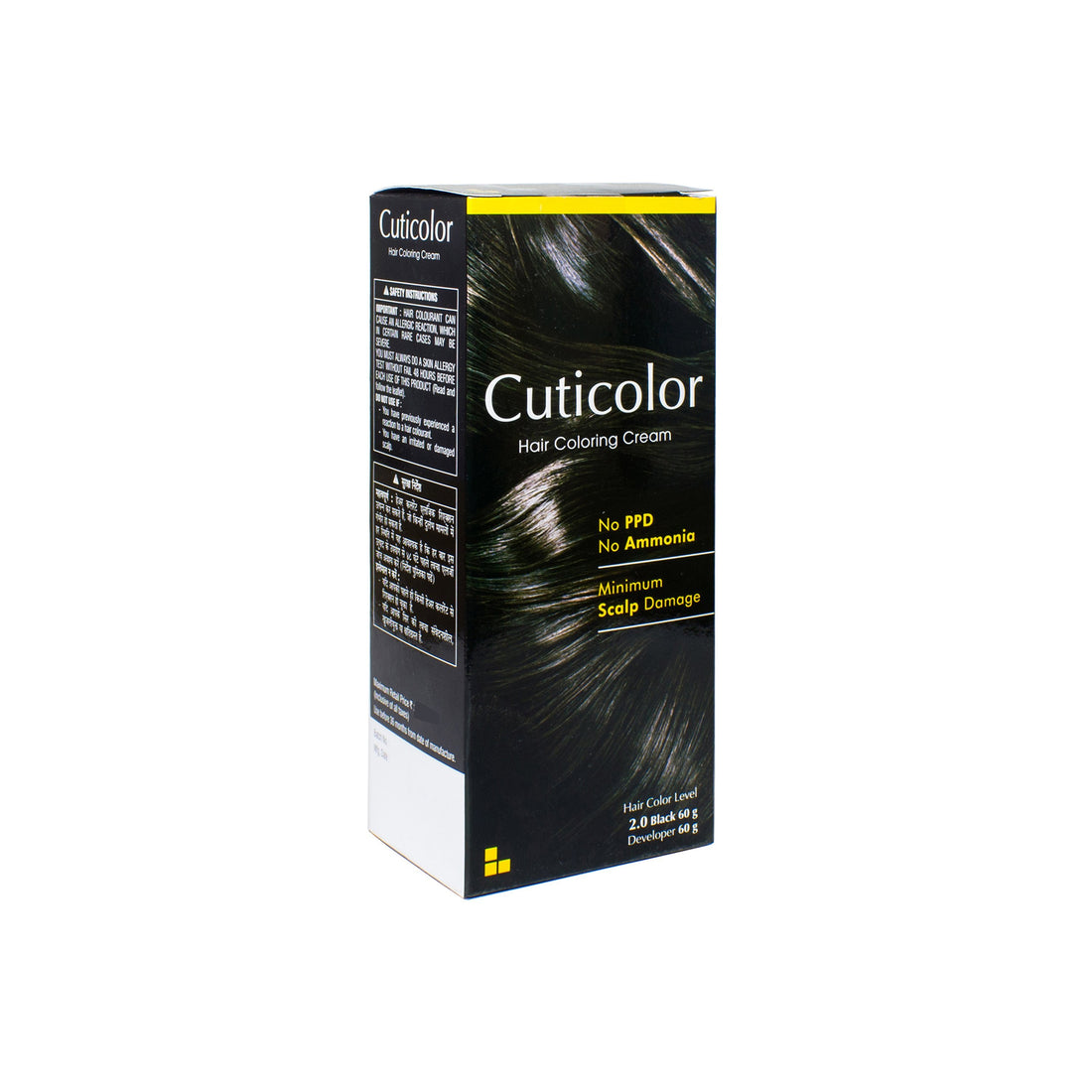 Cuticolor Hair Color Cream (Black) - Skinluv.in