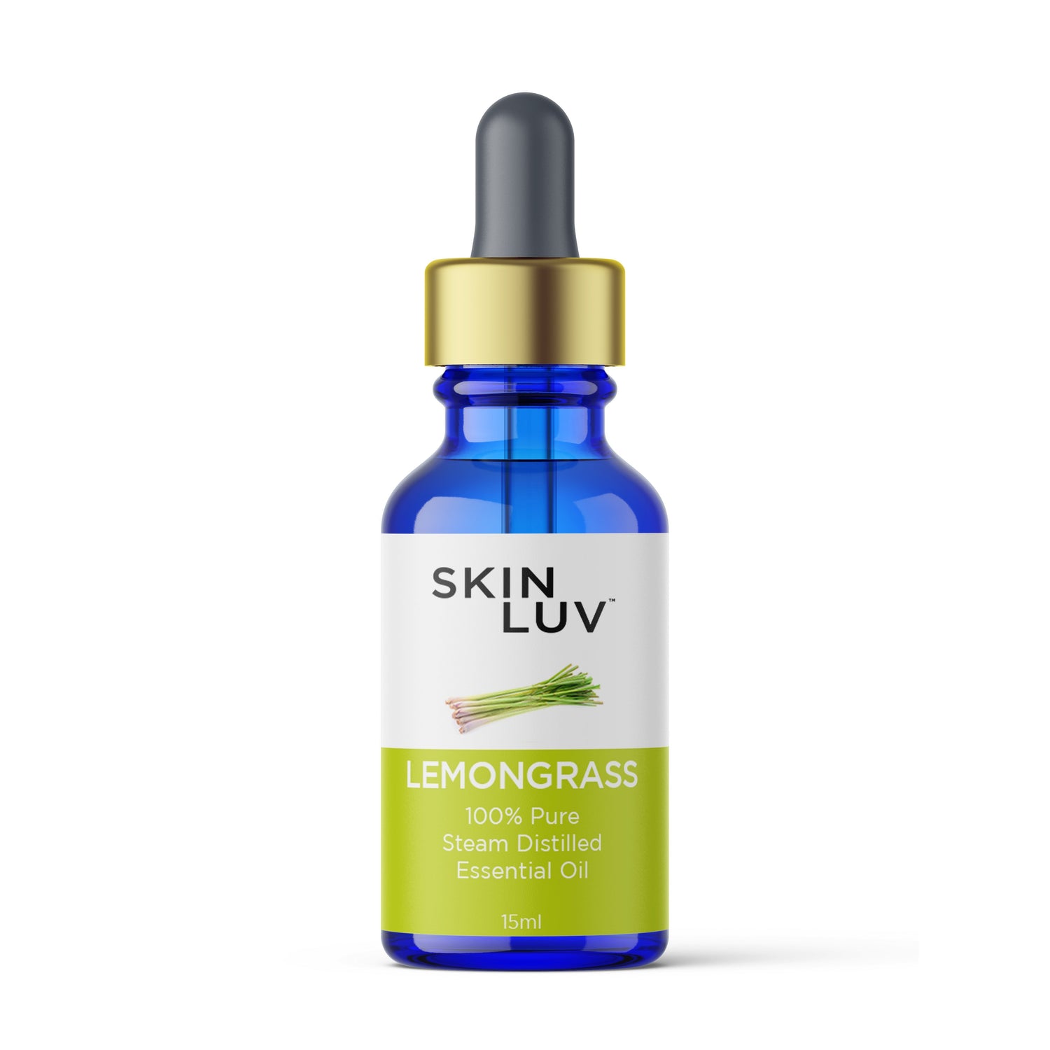 SKINLUV 100% Pure Organic Lemongrass Essential Oil Steam Distilled Dandruff Free Hair &amp; Pure Skin - Skinluv.in
