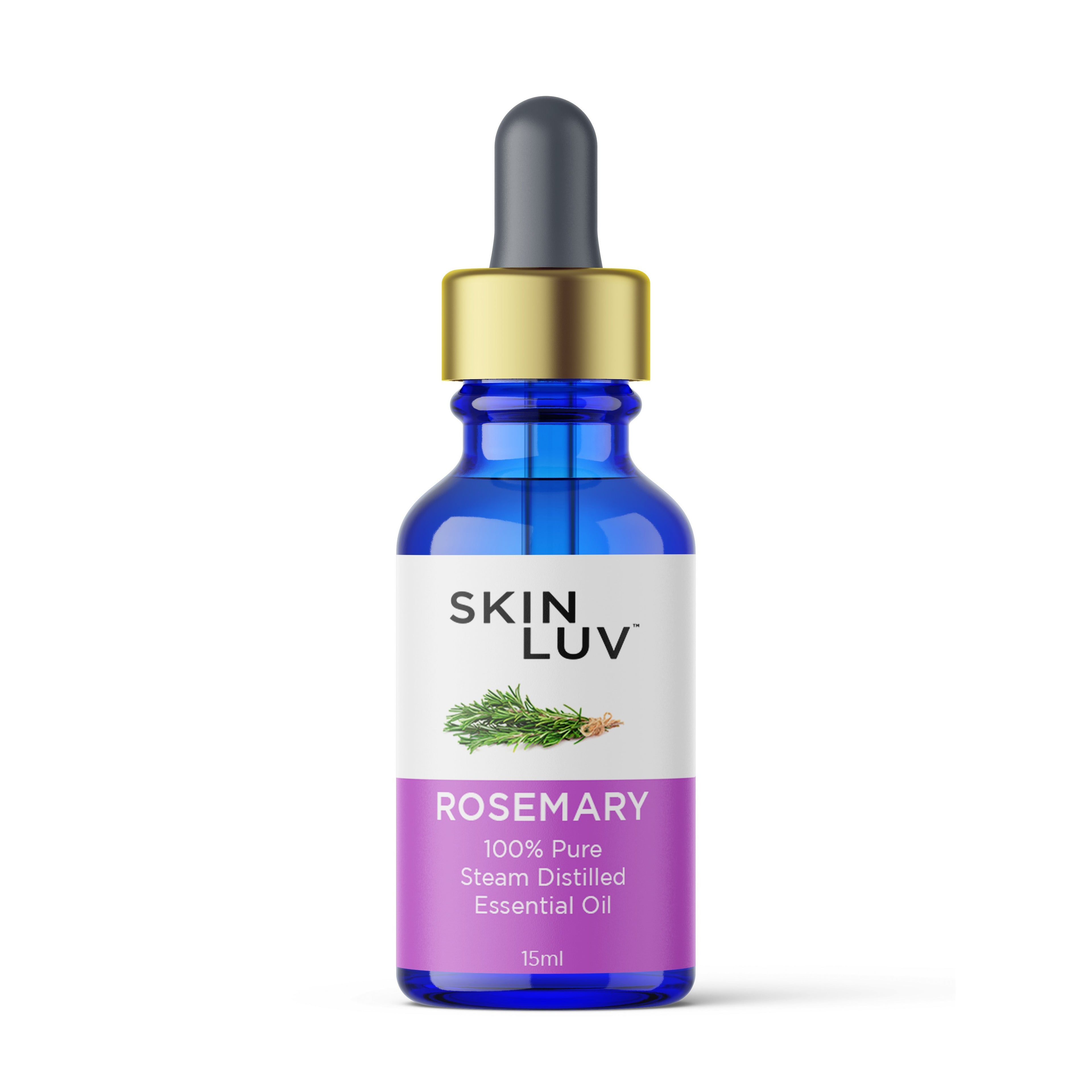 SKINLUV 100% Pure Organic Rosemary Essential Oil Steam Distilled Hair Loss &amp; Radiant Skin - Skinluv.in