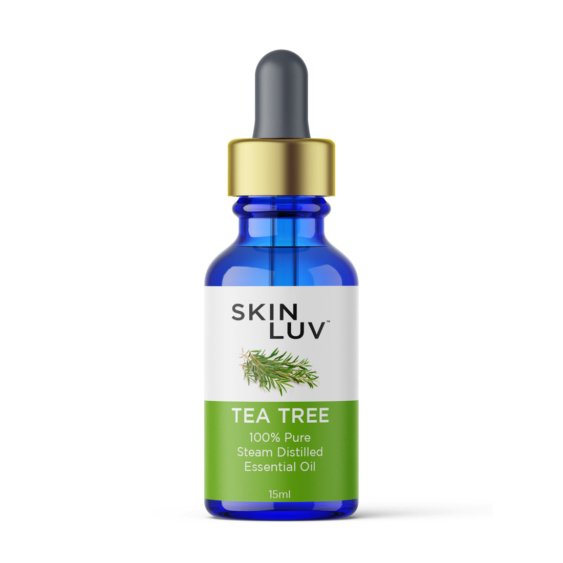 SKINLUV 100% Pure Organic Tea Tree Essential Oil Steam Distilled, For Oily, Acne prone skin &amp; for hair, Dry scalp - Skinluv.in