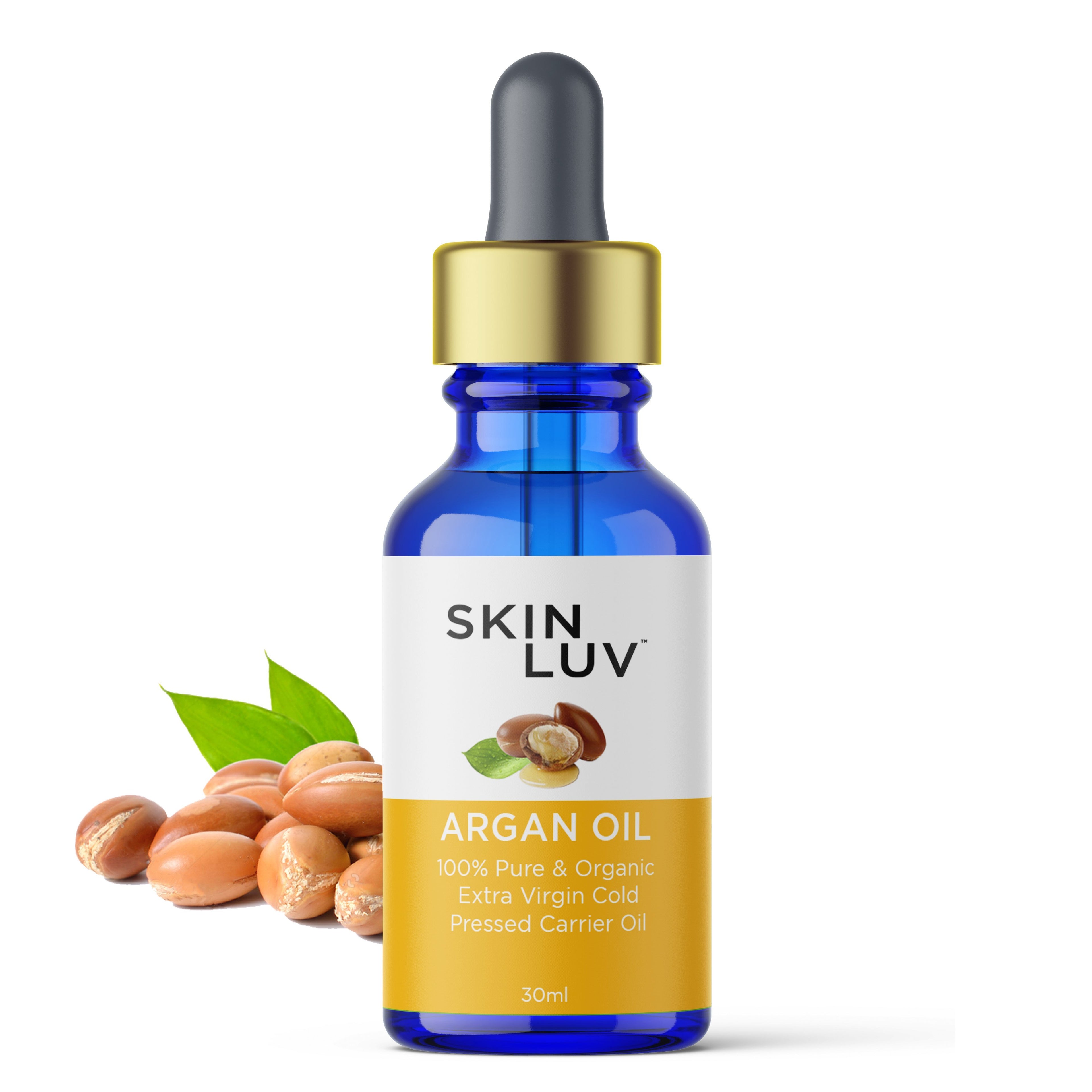 SKINLUV Argan Oil 100% Pure &amp; Organic Extra Virgin Cold Pressed Carrier Oil 30 ml - Skinluv.in