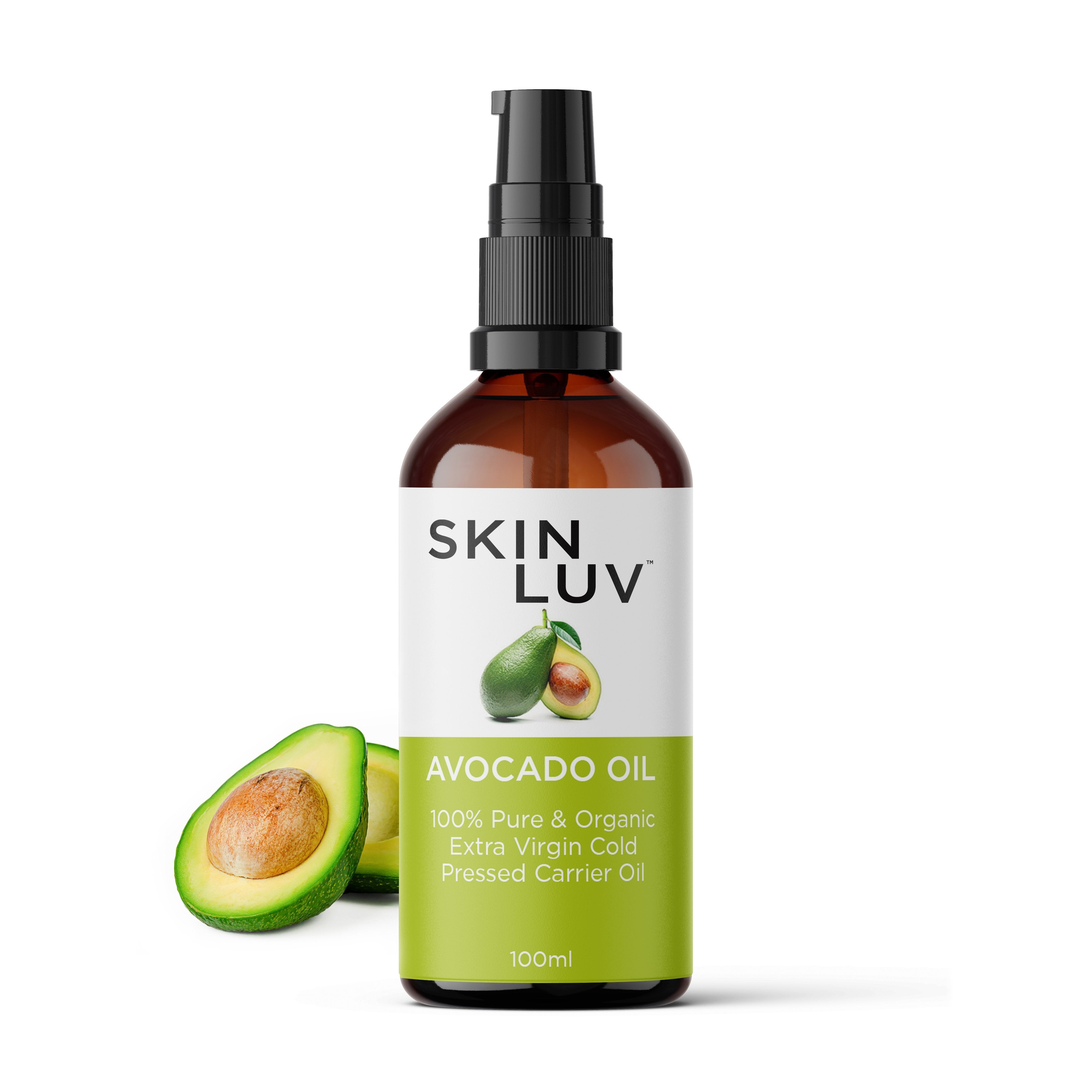 SKINLUV Avocado Oil 100% Pure & Organic Extra Virgin Cold Pressed Carrier Oil 100 ml - Skinluv.in