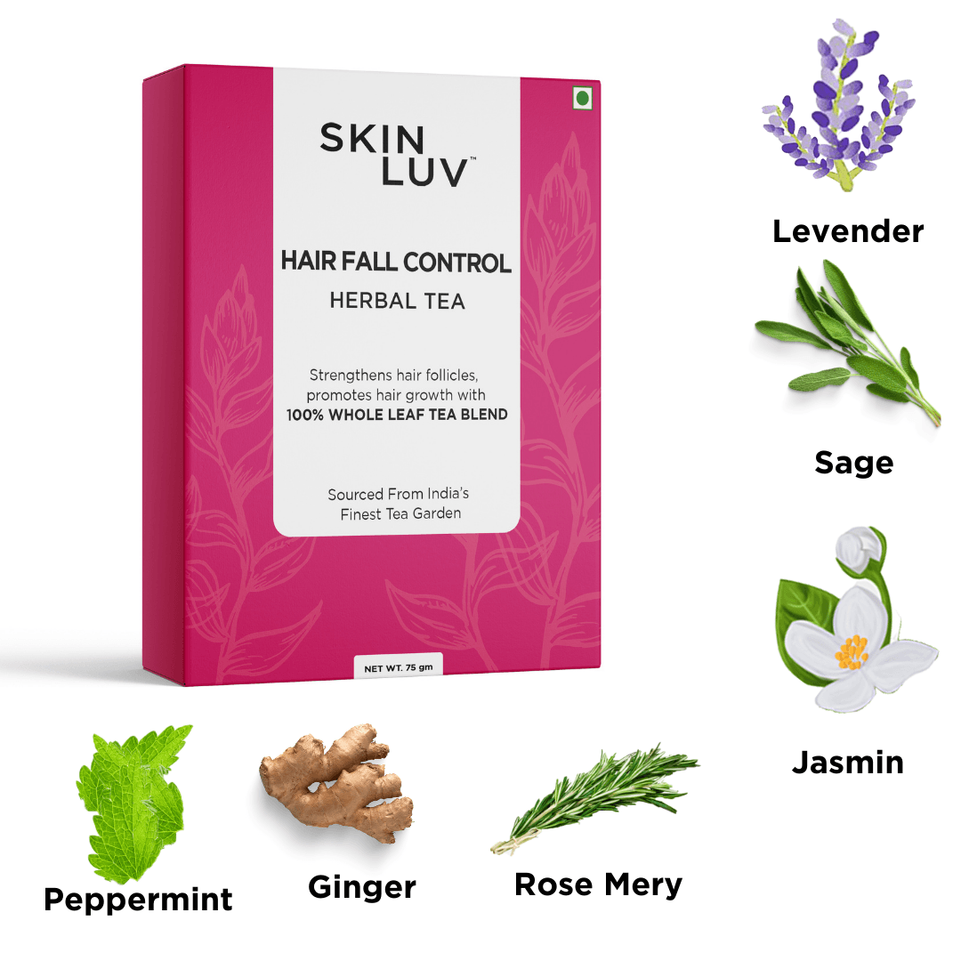 SKINLUV Hair Fall Control Herbal Tea 75gm - Skinluv.in