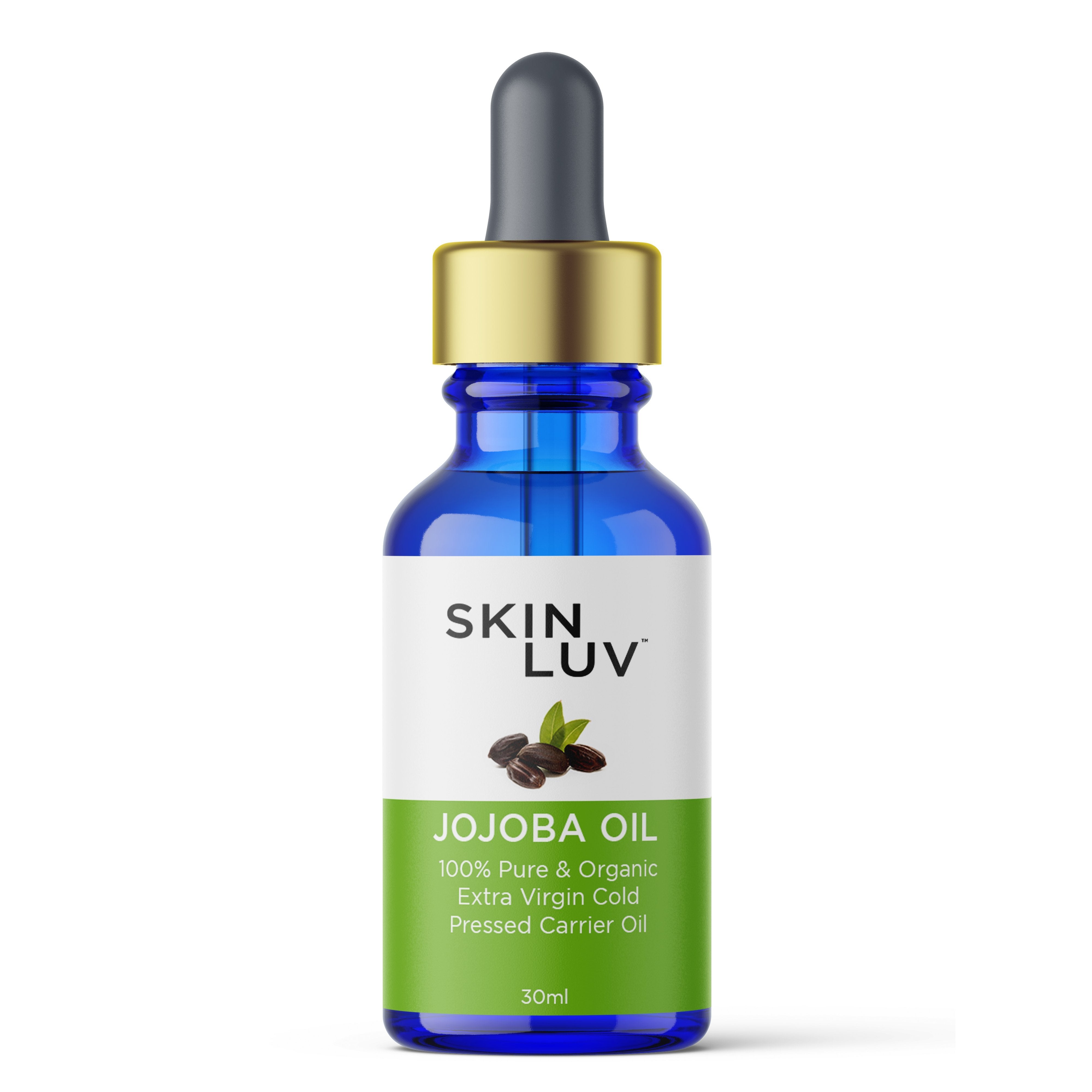 SKINLUV Jojoba Oil 100% Pure & Organic Extra Virgin Cold Pressed Carrier Oil 30 ml - Skinluv.in